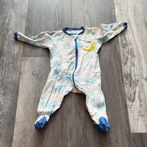 Tuffy Moon Blue and Cream Kids One Piece